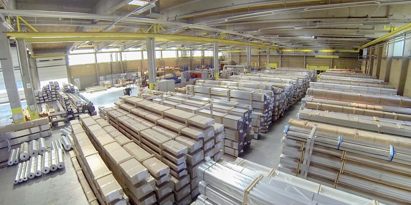 Oppbevaring av aluminium på et lager om vinteren